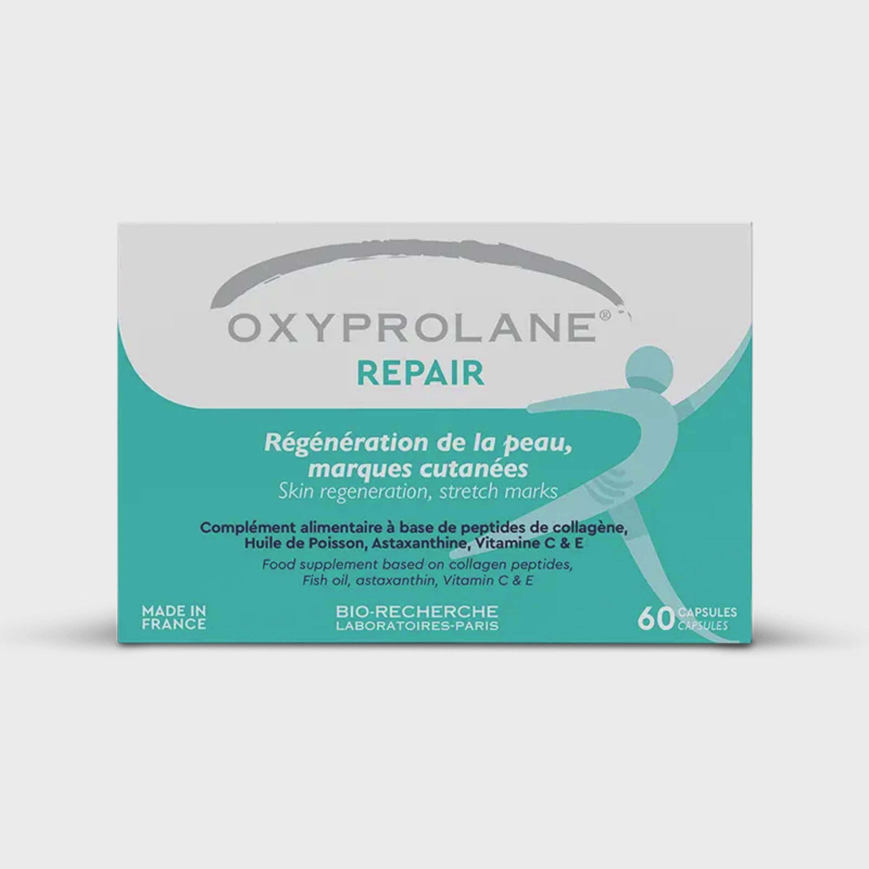 Oxyprolane® Repair – Régénération de la peau, vergetures Regeneración de la piel, Estrías
